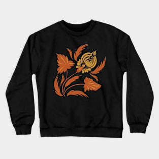 Flowers print, poster. Folk floral art. Canvas. Crewneck Sweatshirt